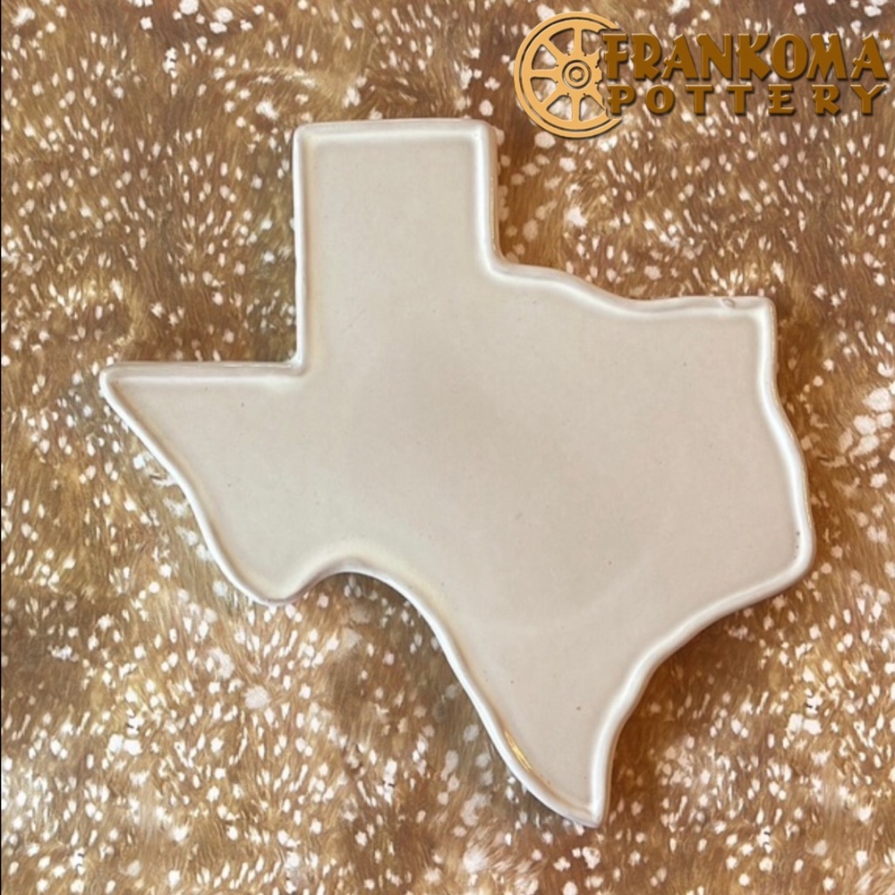 Frankoma Pottery USA Texas Shaped Trivet